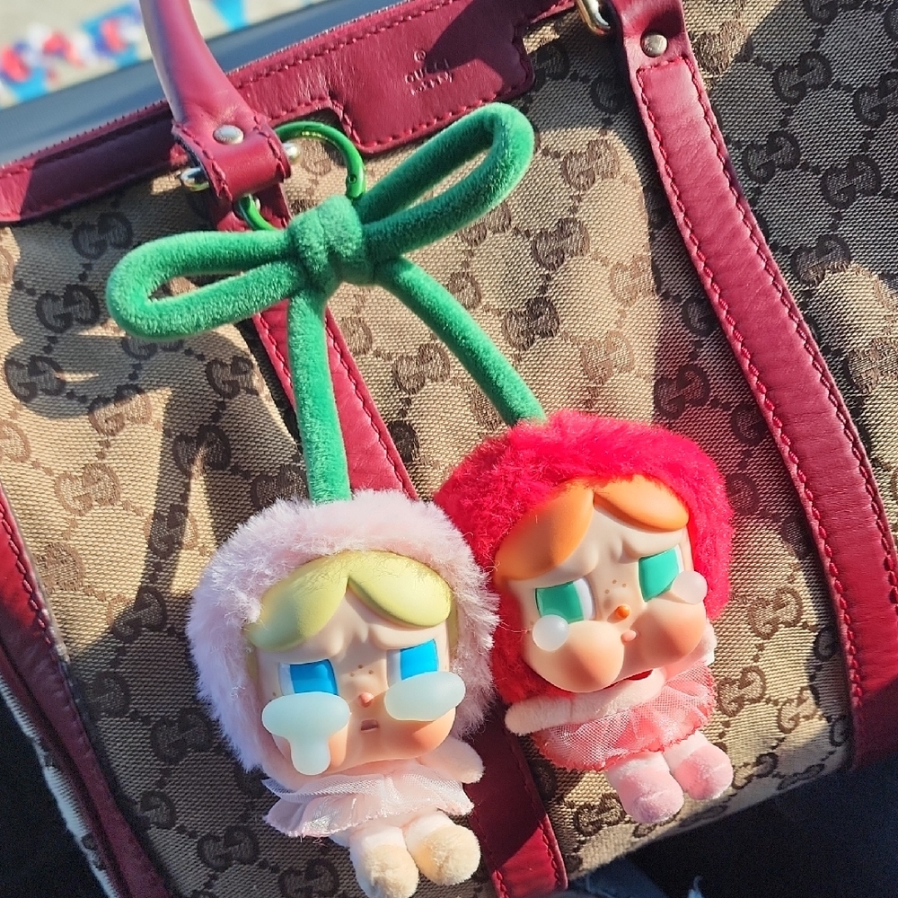 ✨ Crybaby Love You Cherry Much – POP MART Vinyl Plush Keychain 🧸🍒